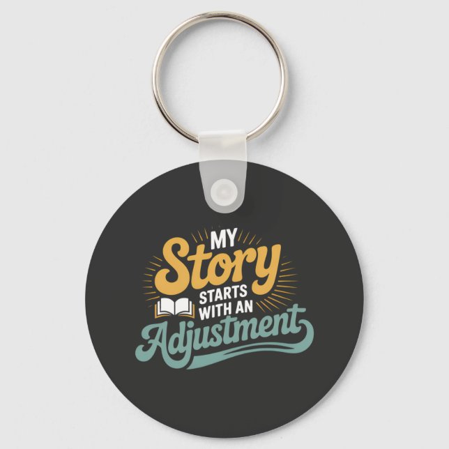 Chiropractic Student Motivation Spine Quote Key Ring (Front)