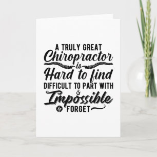 Chiropractic Truly Great Chiropractor Spine Chiro Card