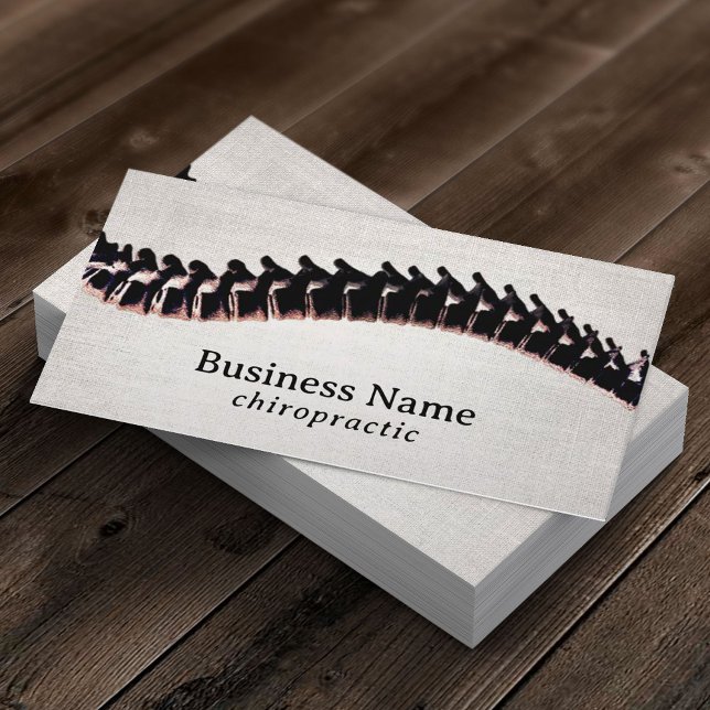 Chiropractic Vintage Spine Therapist Chiropractor Business Card (Creator Uploaded)