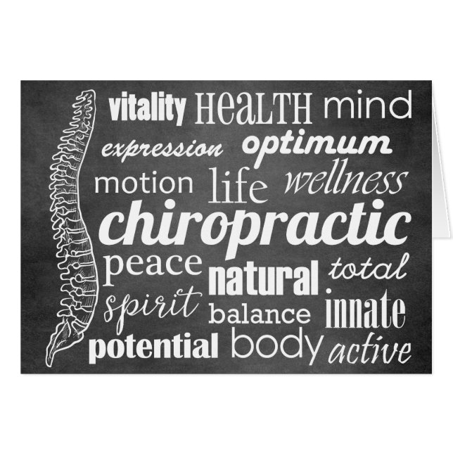 Chiropractic Word Collage Chalkboard (Front Horizontal)