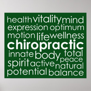 Chiropractic Word Collage Poster