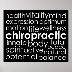 Chiropractic Word Collage Poster