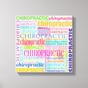 Chiropractic Word Collage Wrapped Canvas
