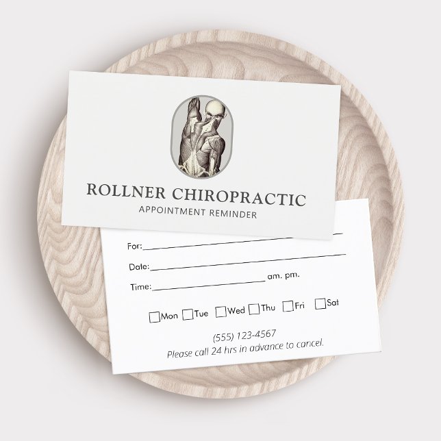 Chiropractor Appointment Reminder Chiropractic  Business Card (Creator Uploaded)