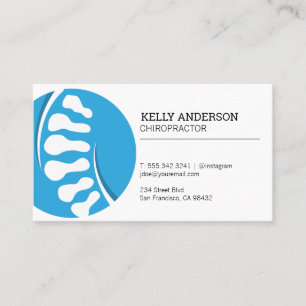 Chiropractor Back Bone Logo Business Card