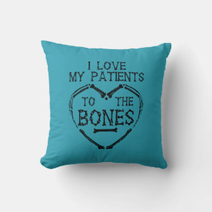 Chiropractor Bones Love Heart Adjustor Cushion