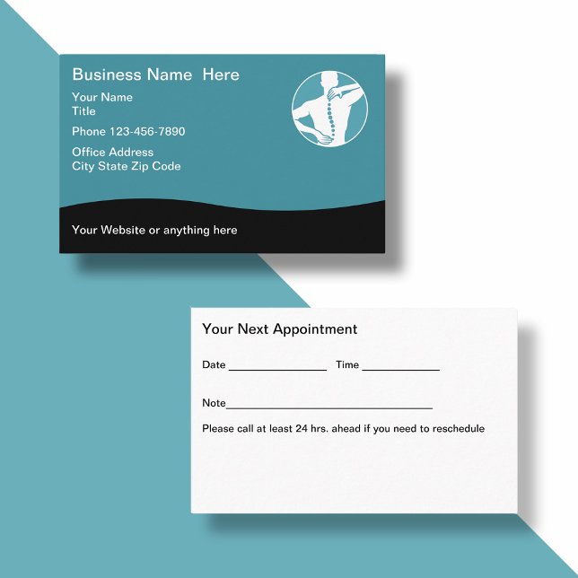 Chiropractor Budget Appointment Business Cards  (Creator Uploaded)