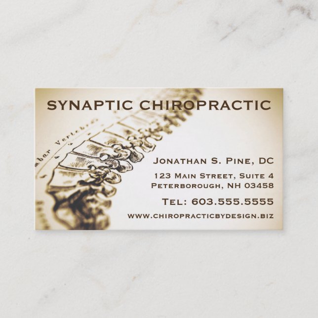 Chiropractor Business Cards (Front)