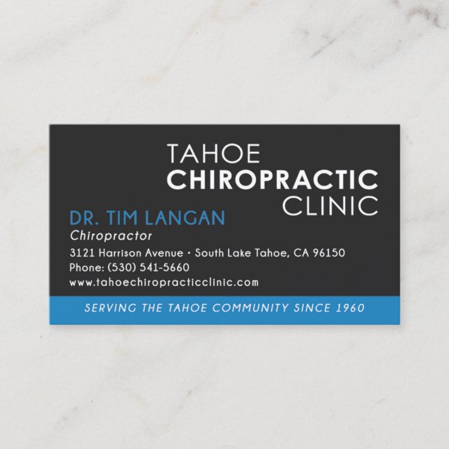 Chiropractor Business Cards - Custom TL (Front)