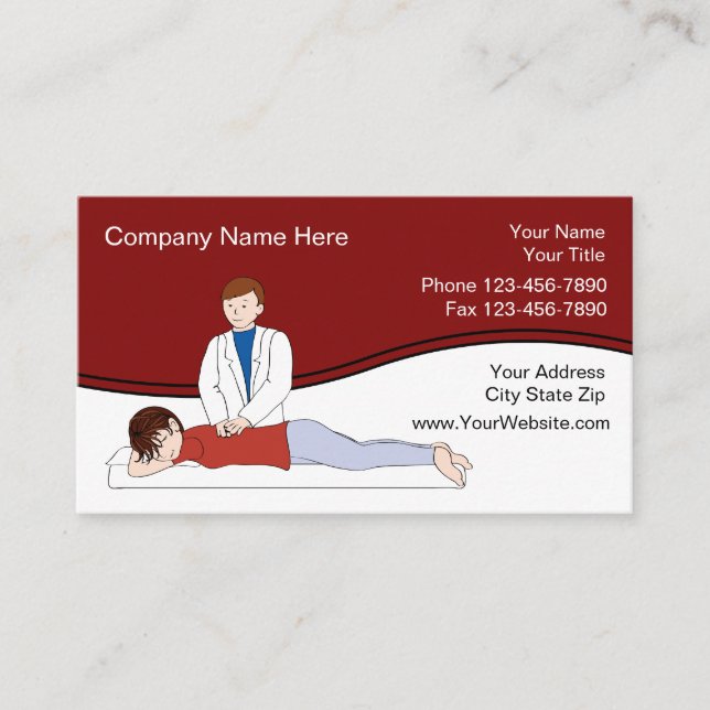 Chiropractor Business Cards Unique Design (Front)