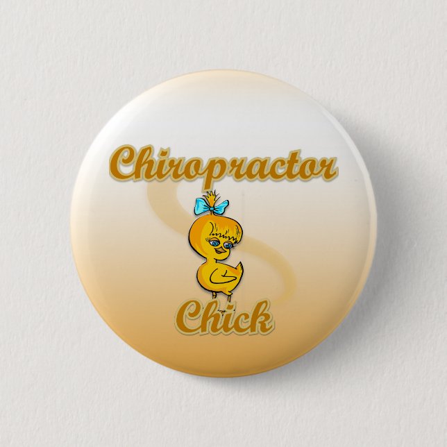 Chiropractor Chick 6 Cm Round Badge (Front)