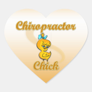 Chiropractor Chick Heart Sticker