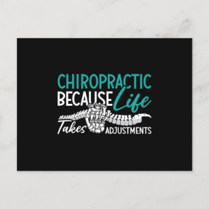 Chiropractor Chiropractic Because Life Spine Gift Postcard