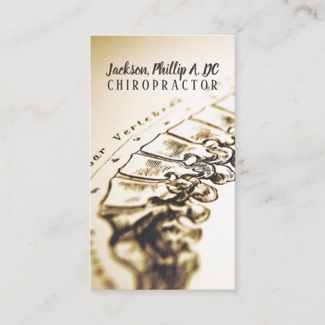 Chiropractor Chiropractic Clinic Therapy Massage Business Card (Front)