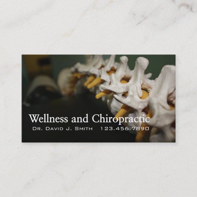 Chiropractor Chiropractic Health Wellness Clinic Business Card (Front)