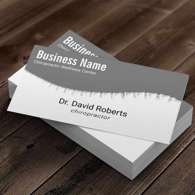 Chiropractor Chiropractic Spine Wellness Chiro #2 Business Card (Creator Uploaded)
