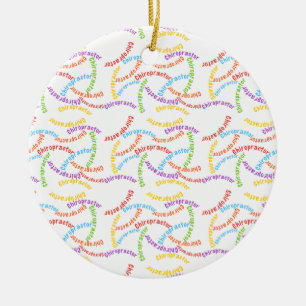Chiropractor Colourful Wording Sherpa Blanket Ceramic Ornament