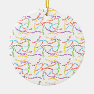 Chiropractor Colourful Wording Sherpa Blanket Ceramic Ornament