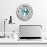 Chiropractor Custom Office Wall Clocks<br><div class="desc">Custom wall clock for a Chiropractor office you can customise online by replacing our text with the name of your spine clinic or Chiropractor professional. Created with a spine logo graphic you can use on our clocks or replace with your own Chiropractic logo or graphic. Hang these clocks on the...</div>