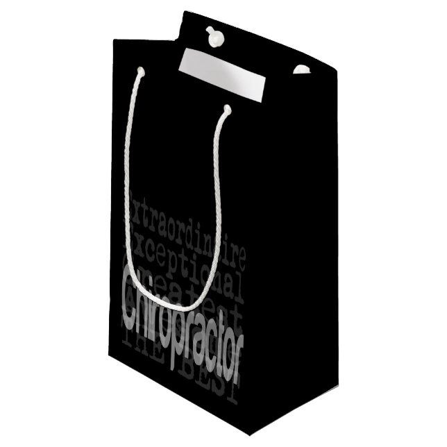 Chiropractor Extraordinaire Small Gift Bag (Front Angled)