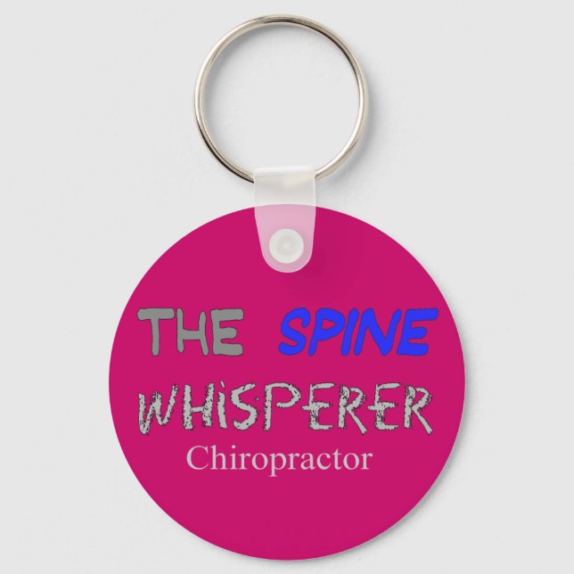 Chiropractor Gifts "The Spine Whisperer" Key Ring (Front)
