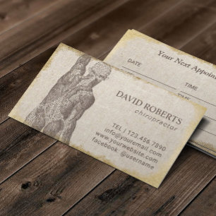 Chiropractor Gold Grunge Frame Appointment Card