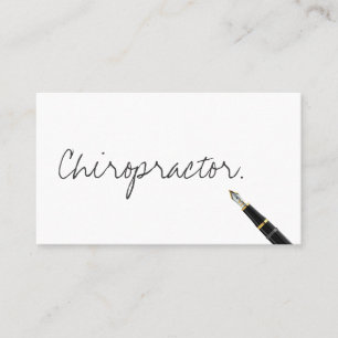 Chiropractor Handwritten Typography Business Card