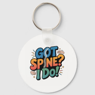 Chiropractor Humour Spine Health Quote Key Ring