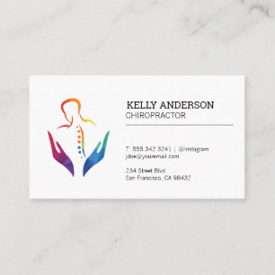 Chiropractor Logo Holistic Health Care Business Card