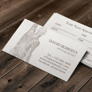 Chiropractor Massage Therapy Plain Appointment Card
