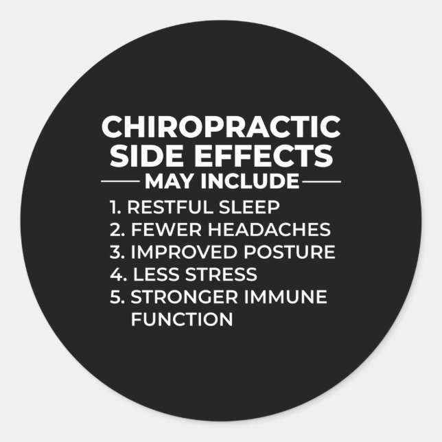 Chiropractor Massager Chiropractic Massage Chiropr Classic Round Sticker (Front)
