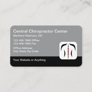 Chiropractor Medical Business Cards Spine Theme