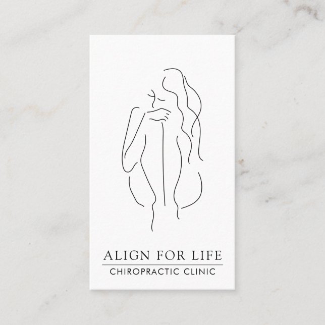 Chiropractor Minimalist Business Card (Front)