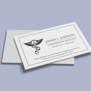 Chiropractor Minimalist Lined Border Business Card