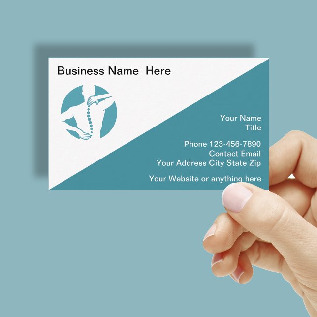 Chiropractor Modern Logo Business Cards  (Creator Uploaded)