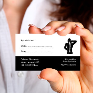 Chiropractor Office Spine Appointment Reminder  Card