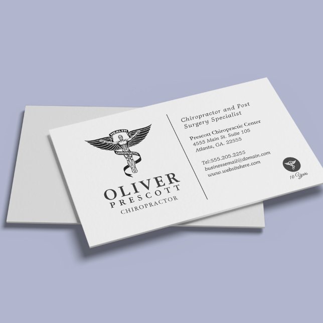 Chiropractor Professional | Minimalist Style White Business Card (Creator Uploaded)