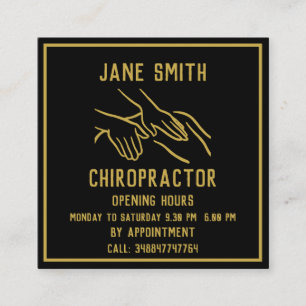 Chiropractor Professional Square Business Card