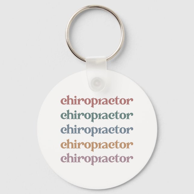 Chiropractor Retro Chiropractic Chiro Squad Gifts Key Ring (Front)