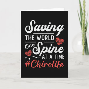 Chiropractor Saving The World Spine Chiropractic Card