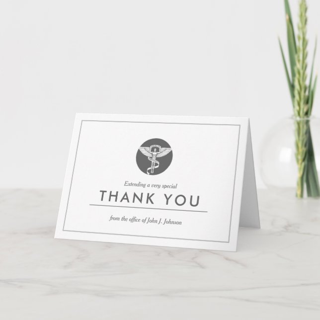 Chiropractor Themed | Minimalist Thank You Card (Front)