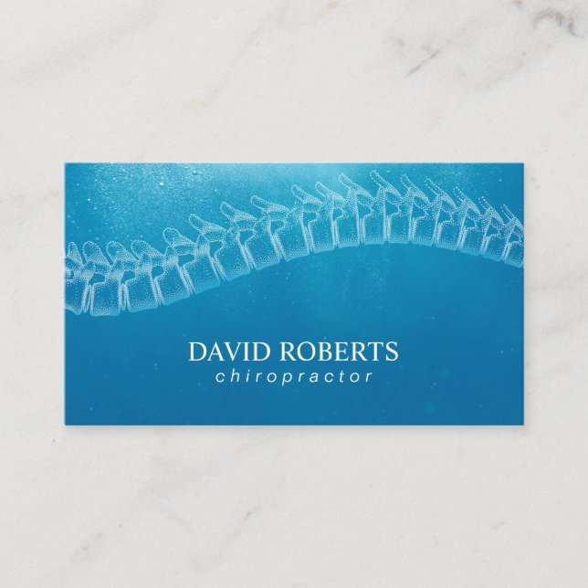 Chiropractor Therapist Blue Water Appointment Card (Front)