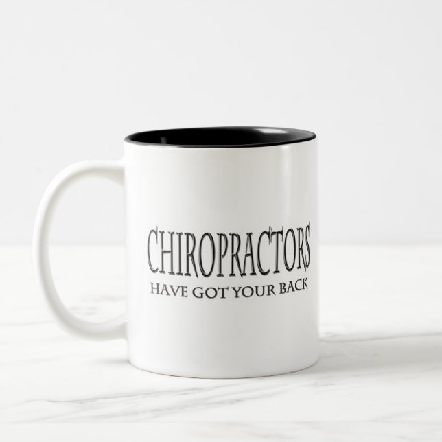 Chiropractors Have Got Your Back Two-Tone Coffee Mug (Left)