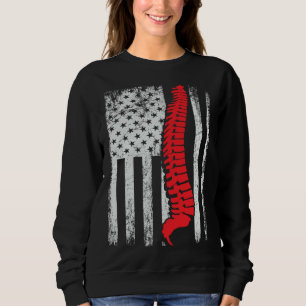 chiropractors USA Flag spines for chiropractic  1 Sweatshirt