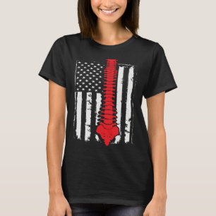 chiropractors USA Flag spines for chiropractic  2 T-Shirt