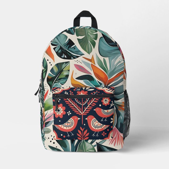 Chirp & Charm Printed Backpack (Front)