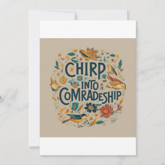 Chirp into comradeship  thank you card