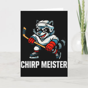 Chirp Meister Funny Hockey Raccoon Traalker Card