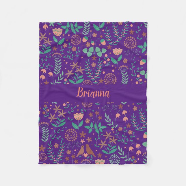 Chirpy Bird Blanket For Babies, Kids And Adults (Front)