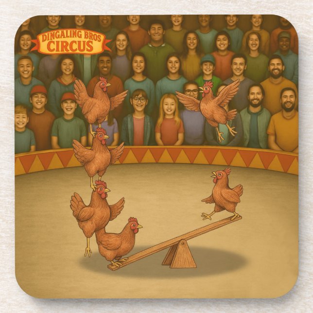 Chirpy Chickens acrobat squad Coaster (Front)